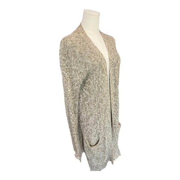 🧥 EUC BANANA REPUBLIC Women’s Olive Heather Drapey Pocket Long Cardigan | Size - Picture 4 of 9